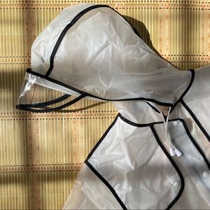 Transparent Snap Down Travel Rain Jacket